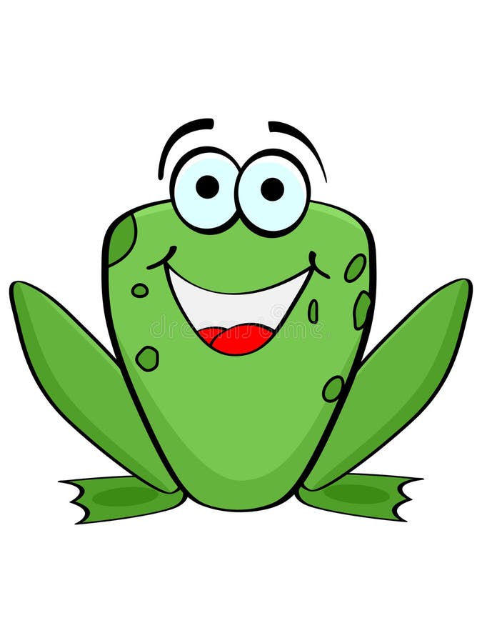 Happy green frog vector illustration. Happy green frog vector illustration