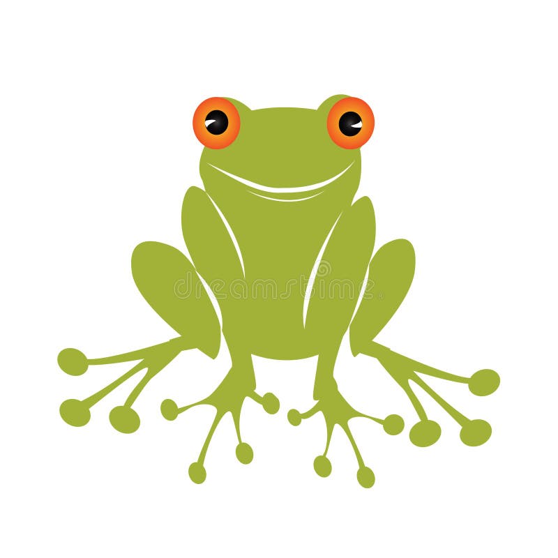 Little green frog, illustration background. Little green frog, illustration background