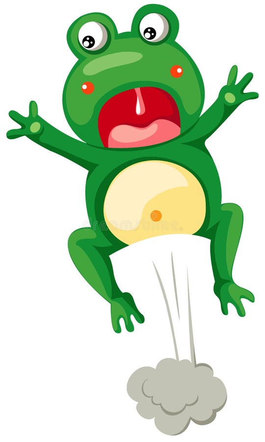 Illustration of isolated frog jumping on white background. Illustration of isolated frog jumping on white background