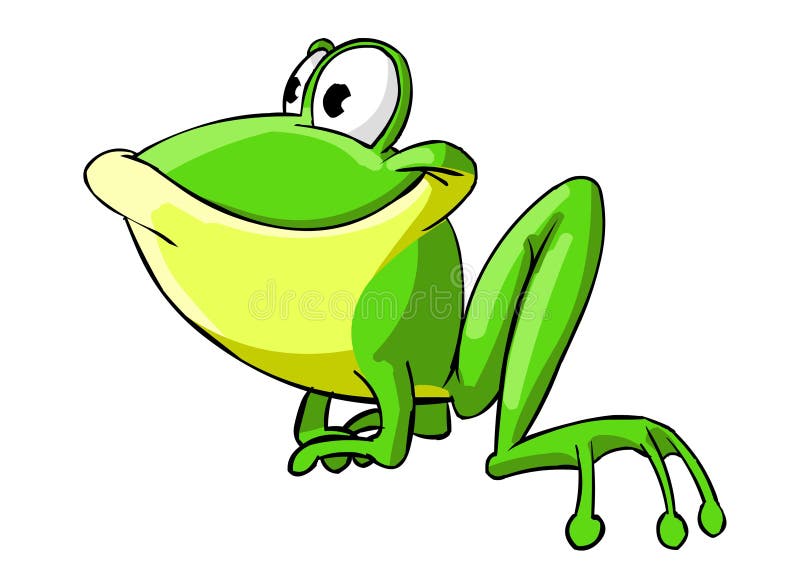 Illustration of frog character. Isolated on white background. Illustration of frog character. Isolated on white background.