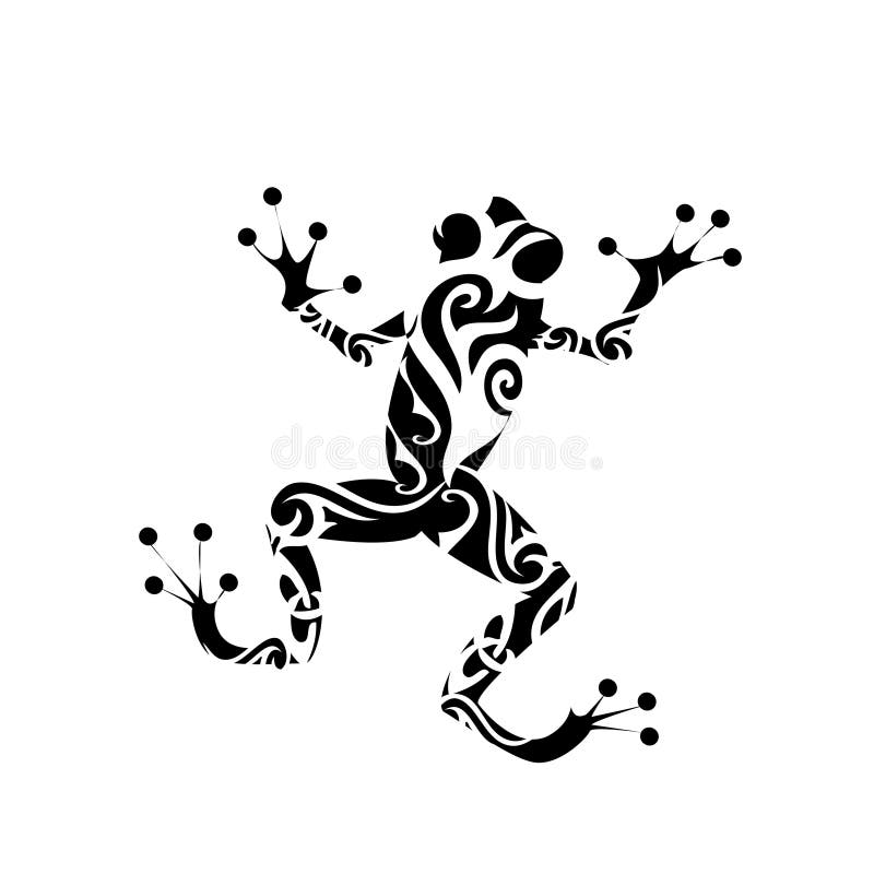 Traditional frog tattoo, element for design. Traditional frog tattoo, element for design