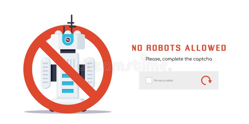 Żadny roboty pozwolić ilustracja wektor Żadny roboty pozwolić ilustracja wektor