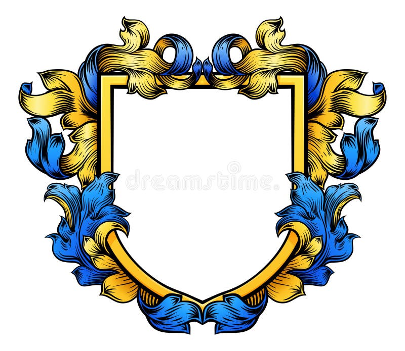 Żakiet ręka grzebienia rycerza Heraldyczna Rodzinna osłona ilustracja wektor