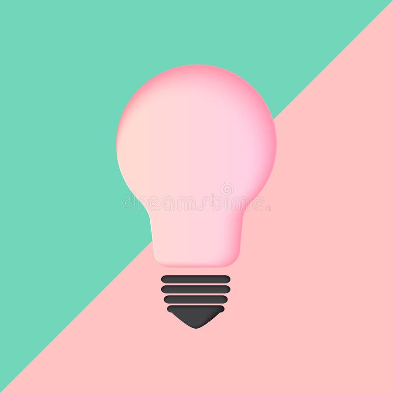 Żarówka pomysłu pojęcia kreatywnie ikona z minimalnym stylem ilustracji Żarówka pomysłu pojęcia kreatywnie ikona z minimalnym stylem ilustracji