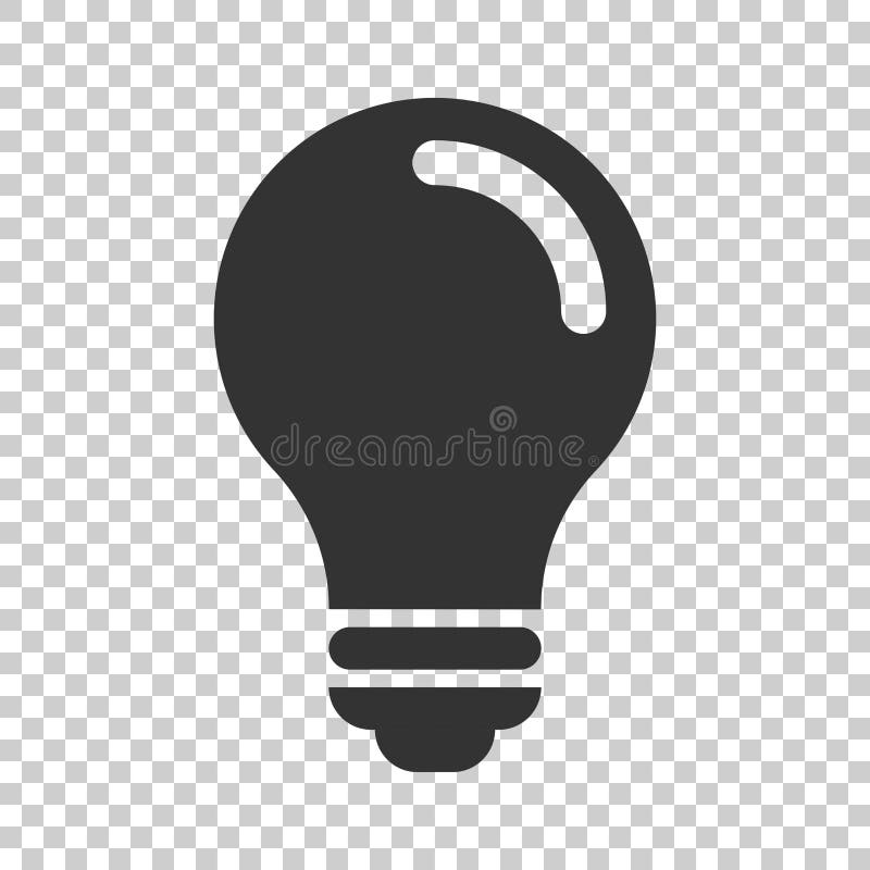 Żarówki ikona w mieszkanie stylu Lightbulb wektorowa ilustracja dalej royalty ilustracja Żarówki ikona w mieszkanie stylu Lightbulb wektorowa ilustracja dalej royalty ilustracja