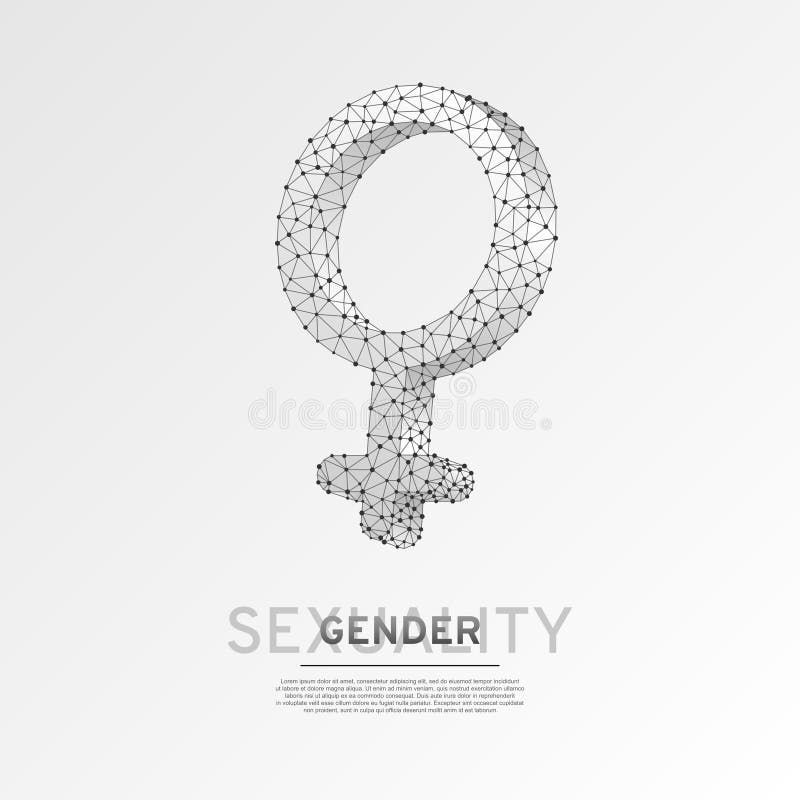 Żeńskiej rodzaju symbolu Wireframe 3d kobiet cyfrowej ilustracyjnej Niskiej poli- płciowości Abstrakcjonistyczny Wektorowy poligo ilustracja wektor Żeńskiej rodzaju symbolu Wireframe 3d kobiet cyfrowej ilustracyjnej Niskiej poli- płciowości Abstrakcjonistyczny Wektorowy poligo ilustracja wektor