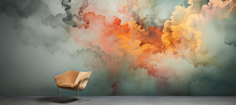 Vibrant Watercolor Patterns for Interior Murals. Abstract, 3D Depth, and Dimensionality. High quality photo AI generated. Vibrant Watercolor Patterns for Interior Murals. Abstract, 3D Depth, and Dimensionality. High quality photo AI generated