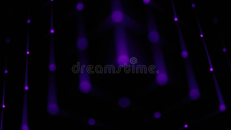 żywy różowy i fioletowy neon line i kropka abstrakcyjny z futurystycznym blaskiem royalty ilustracja