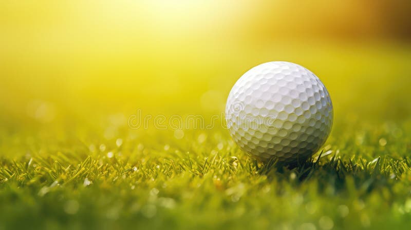 żółta piłka golfowa royalty ilustracja