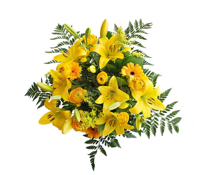żółte bukiet lilii