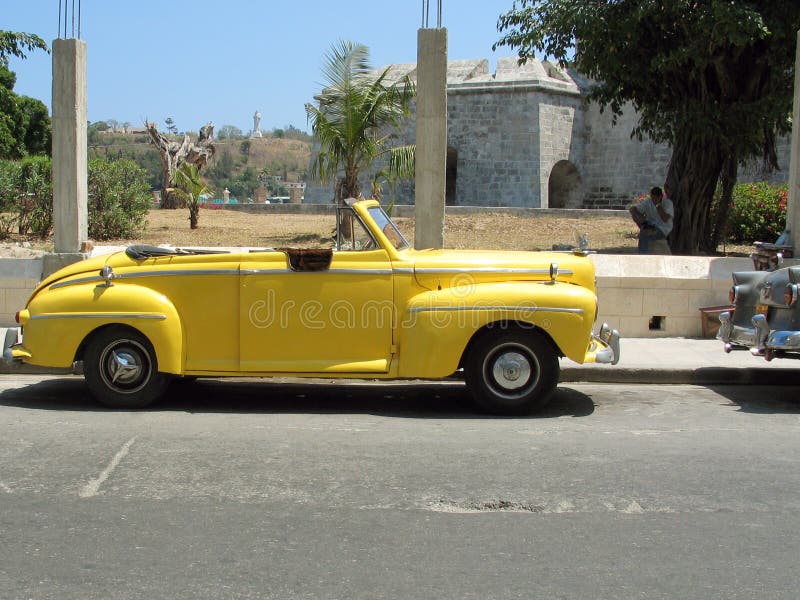 Classic american car in Havana streets. Classic american car in Havana streets