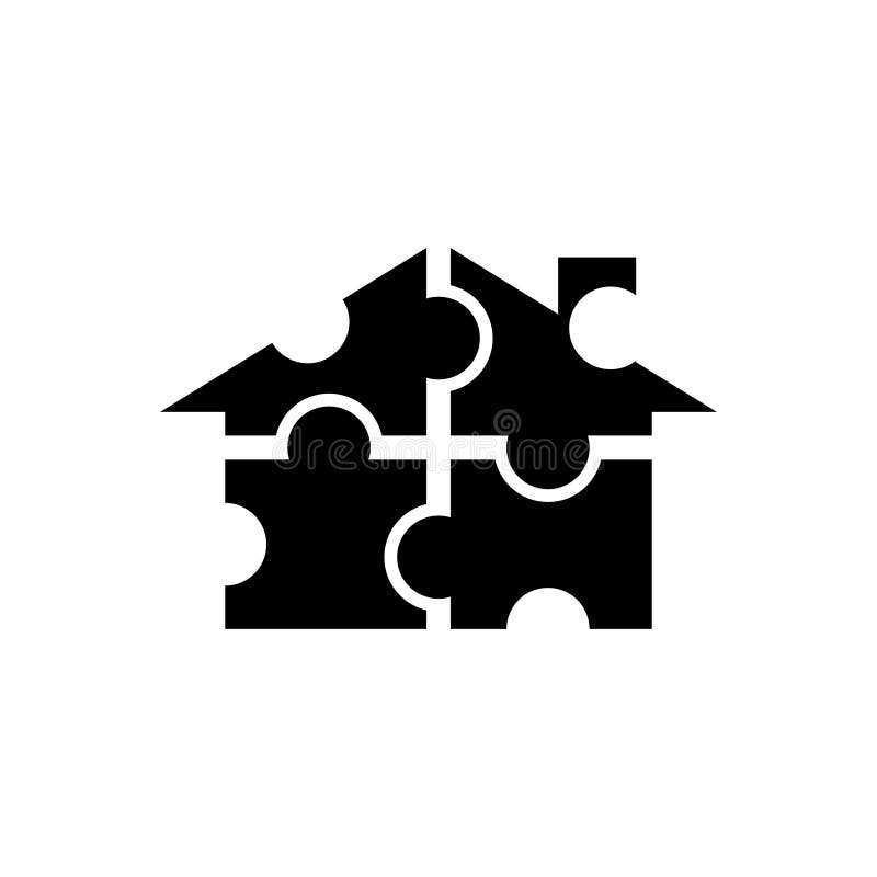Șablon de design pentru ilustrația vectorială a siglei pentru puzzle stock illustration