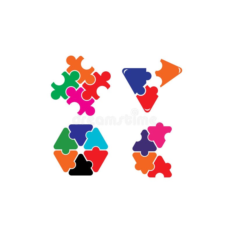 Șablon de design pentru ilustrația vectorială a siglei pentru puzzle vector illustration