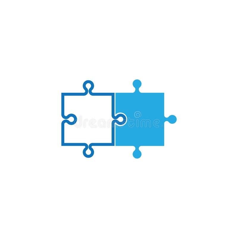 șablon de design pentru ilustrația vectorială a siglei puzzle-ului. vector illustration