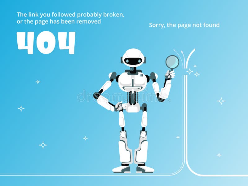 șablon de eroare 404 sau pagină negăsită vector illustration
