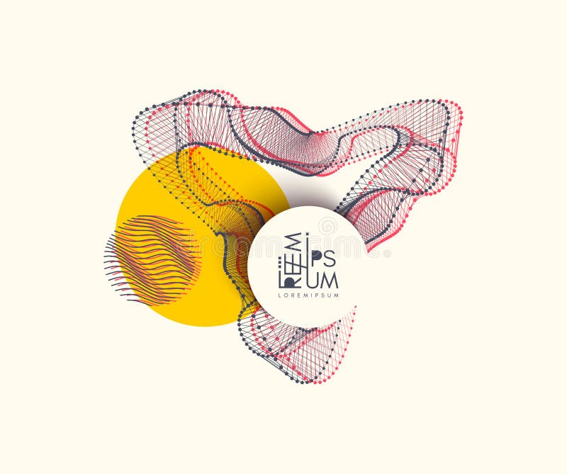 șablon de proiectare acoperire. structură conexiune rețea moleculară 3d. element geometric al latei. ilustrare vectorială royalty free illustration