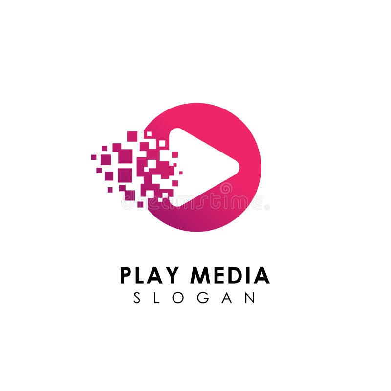 șablon design pentru logo-ul de redare în pixeli. design simbol pictogramă de redare royalty free illustration