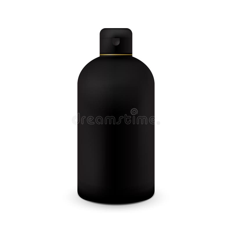 șablon flacon alb din plastic pentru șampon gel duș lovire spumă baie de lapte. pregătit pentru design. vector stock illustration