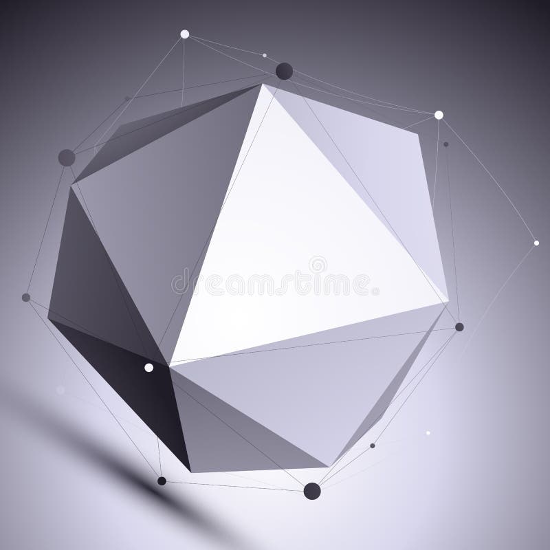 șablon geometric digital 3d abstractare 3d vector illustration