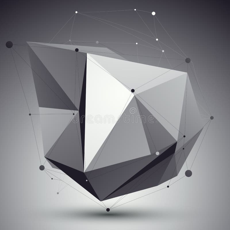 șablon geometric digital 3d abstractare 3d royalty free illustration