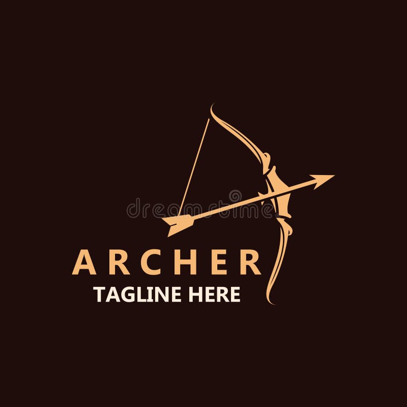 șablon imagine cu arcul cu siglă cu arcuire, vector elegant și simplu și elegant stock illustration