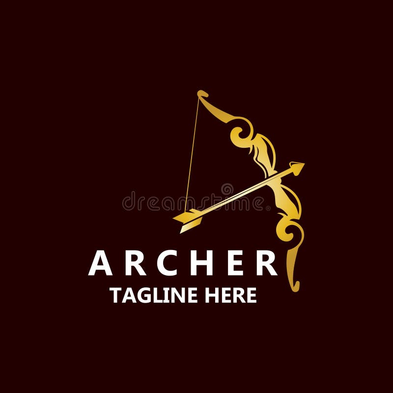 șablon imagine cu arcul cu siglă cu arcuire, vector elegant și simplu și elegant stock illustration
