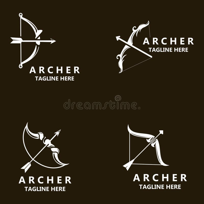 șablon imagine cu arcul cu siglă cu arcuire, vector elegant și simplu și elegant vector illustration