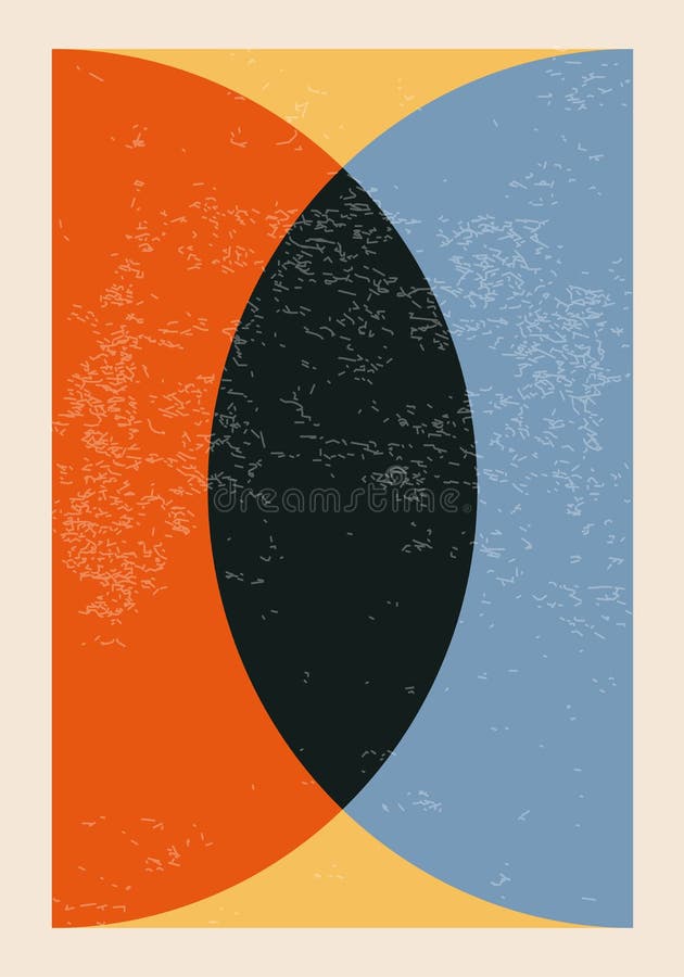șablon indicator de design geometric 20s minim cu forme primitive vector illustration