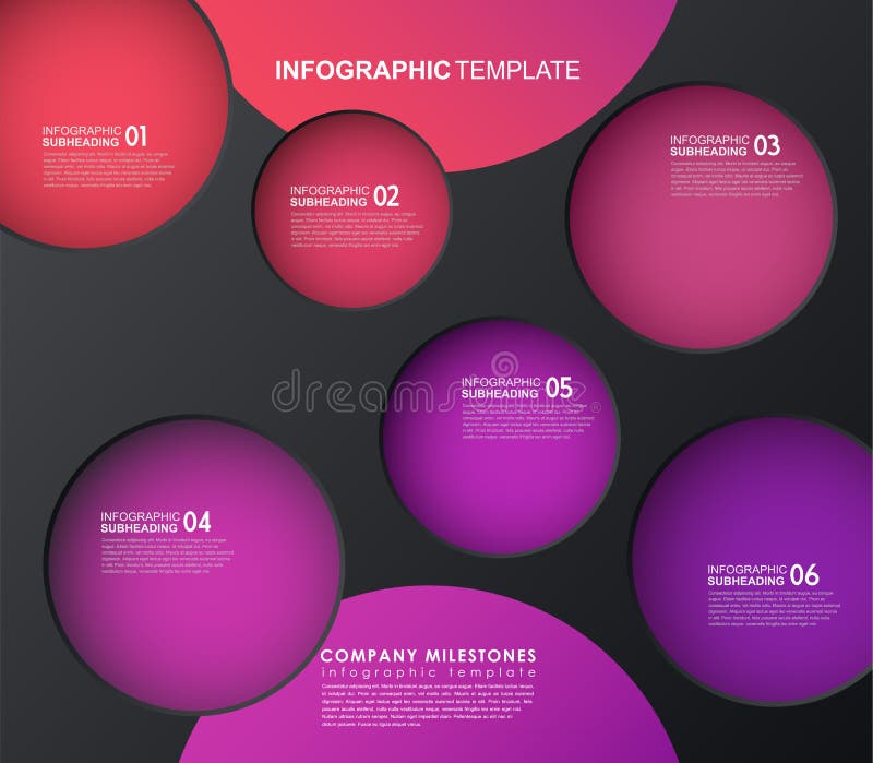 șablon infografic cu cinci forme și pictograme colorate. vector illustration