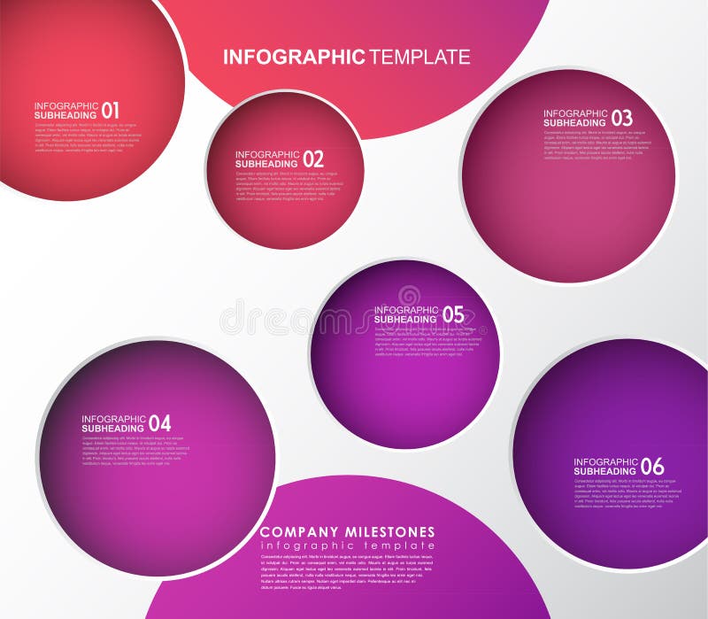 șablon infografic cu cinci forme și pictograme colorate. vector illustration