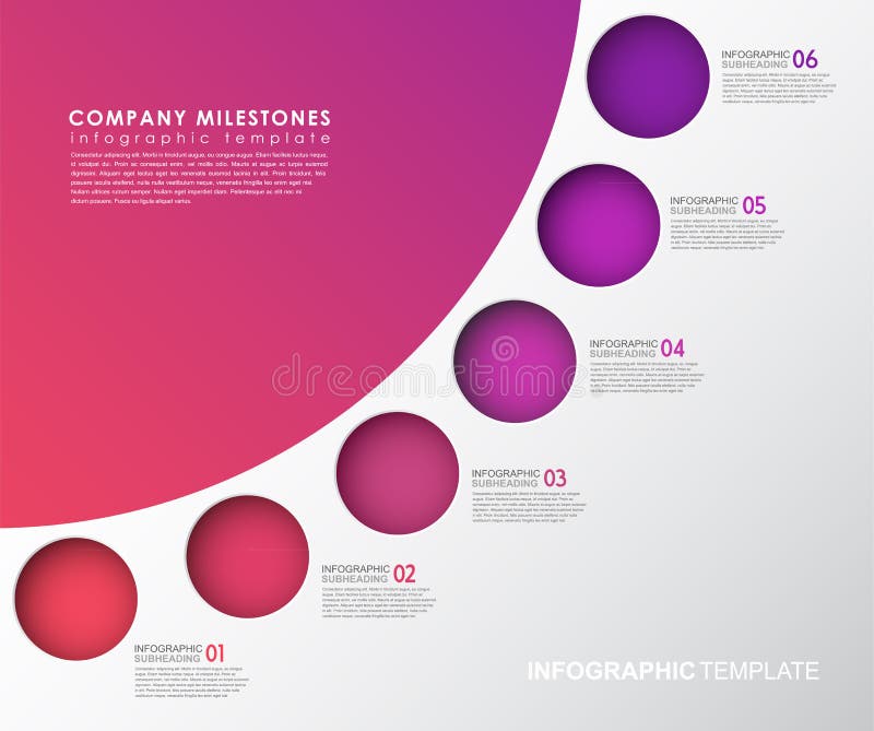 șablon infografic cu cinci forme și pictograme colorate. stock illustration
