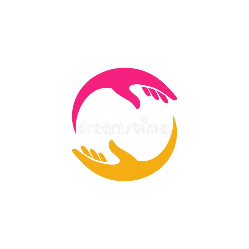 șablon pentru sigla de îngrijire manuală. pictogramă vector de îngrijire a mâinilor royalty free illustration