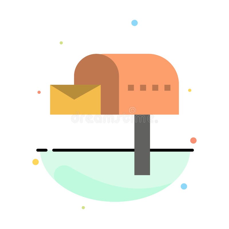 șablon pictogramă pentru cutia poștală de e-mail casetă poștală abstract pentru culoare plată abstractă vector illustration
