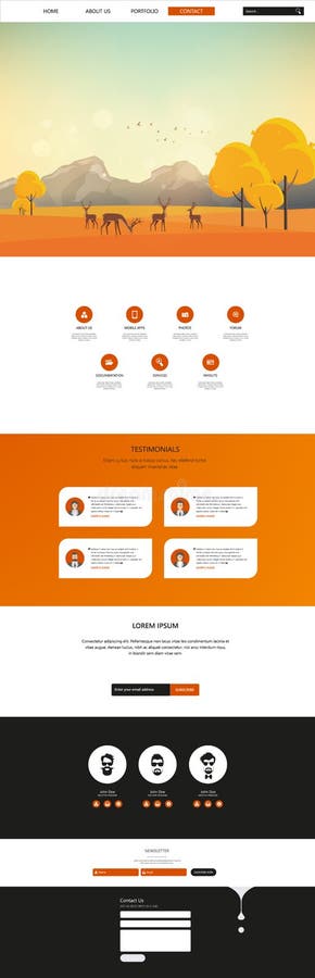șablon site temă toamnă : stil de design plat pentru o pagină vector illustration