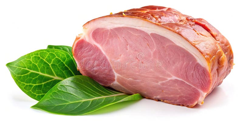 Șuncă Feliată Cu Frunză Verde Proaspătă O Fotografie Gastronomică Cu Felii Delicios De Șuncă Suculentă Perfect vector illustration