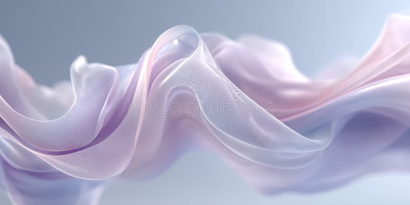 Țesătură de mătase elegantă, curgătoare, pastelată pe fundal gri deschis stock illustration