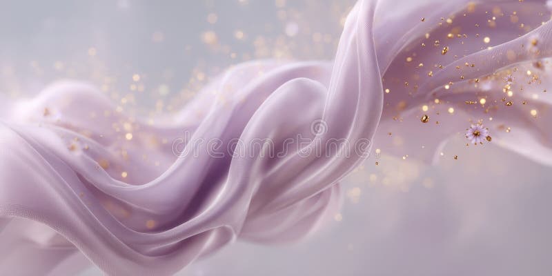 Țesătură elegantă de lavandă cu accente de aur strălucitor vector illustration
