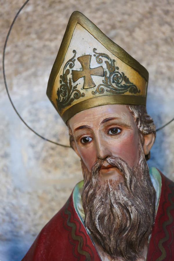 Statue of Saint Nicholas of Bari in the church of San Francisco in the historic town Betanzos, Galicia, Spain. This statue was created more than 100 years ago, no property release is required. Statue of Saint Nicholas of Bari in the church of San Francisco in the historic town Betanzos, Galicia, Spain. This statue was created more than 100 years ago, no property release is required.