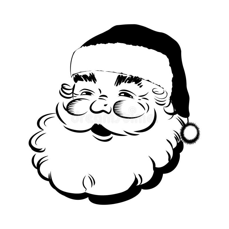 Santa Claus smiling. Classic cartoon Head. Retro Clip Art. Santa Claus smiling. Classic cartoon Head. Retro Clip Art