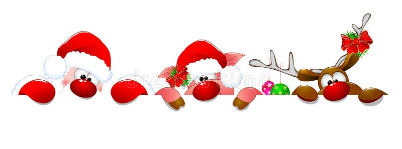 Santa Claus, deer and piglet on a white background. Santa Claus, deer and piglet on a white background.