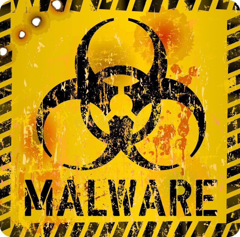 Άγρυπνο σημάδι Malware απεικόνιση αποθεμάτων