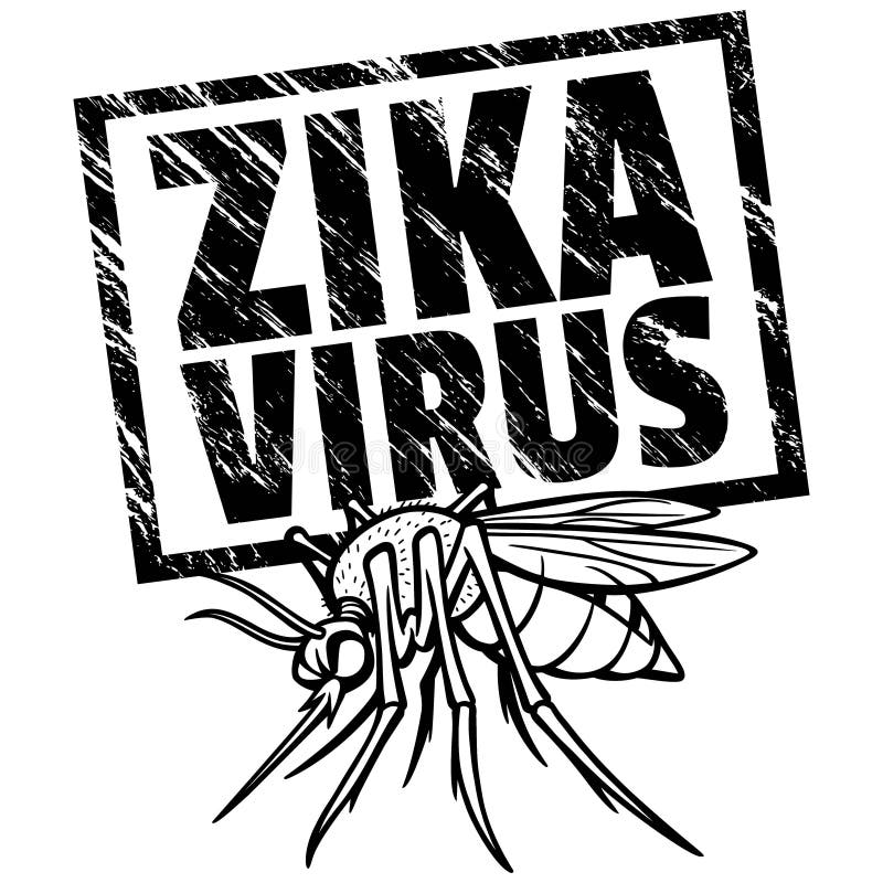 Άγρυπνο σημάδι ιών Zika διανυσματική απεικόνιση