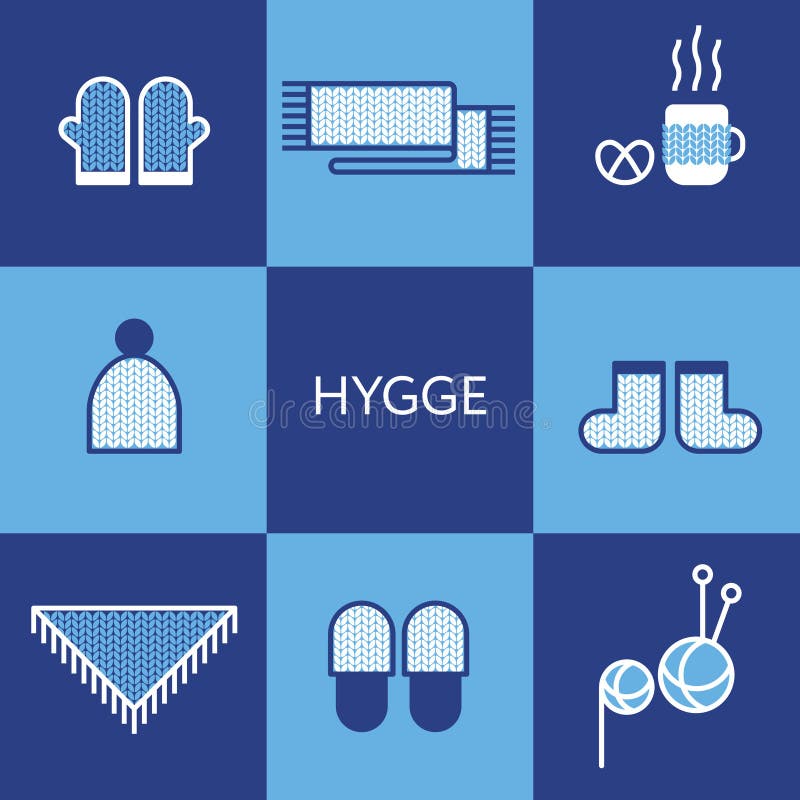 Άνετος πλεκτός ιματισμός Έννοια Hygge ελεύθερη απεικόνιση δικαιώματος