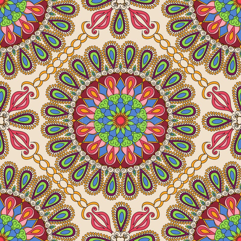 άνευ ραφής διάνυσμα σύστα&sigma Όμορφο σχέδιο mandala για το σχέδιο και μόδα με τα διακοσμητικά στοιχεία στο εθνικό ινδικό ύφος διανυσματική απεικόνιση άνευ ραφής διάνυσμα σύστα&sigma Όμορφο σχέδιο mandala για το σχέδιο και μόδα με τα διακοσμητικά στοιχεία στο εθνικό ινδικό ύφος διανυσματική απεικόνιση