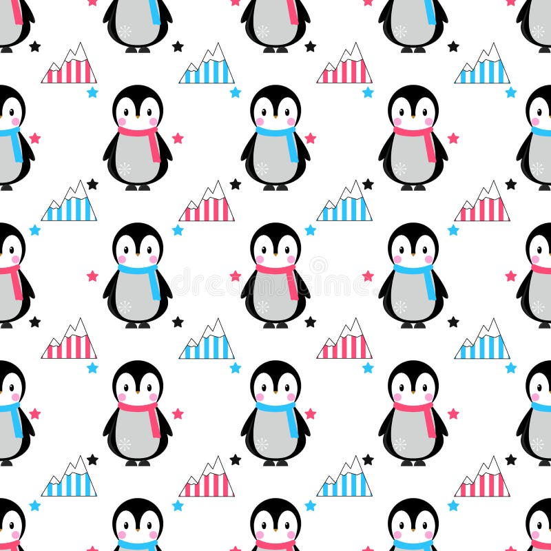 Άνευ ραφής πρότυπο penguin ελεύθερη απεικόνιση δικαιώματος Άνευ ραφής πρότυπο penguin ελεύθερη απεικόνιση δικαιώματος