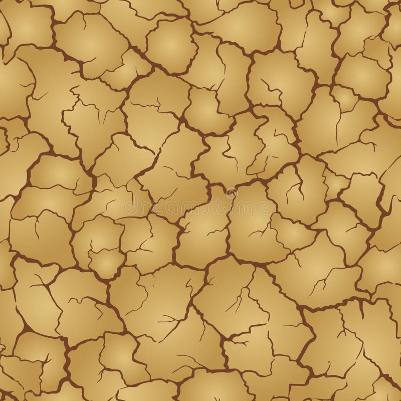 Seamless realistic pattern. Imitation print of dry soil of desert. Brown crack on beige background. Seamless realistic pattern. Imitation print of dry soil of desert. Brown crack on beige background