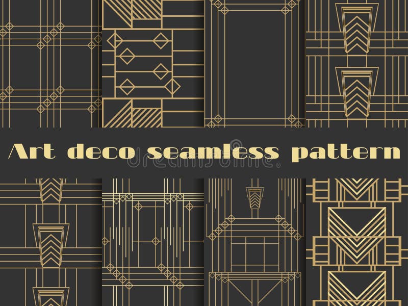 Άνευ ραφής σχέδια deco τέχνης Γεωμετρικό άνευ ραφής σχέδιο deco τέχνης απεικόνιση αποθεμάτων
