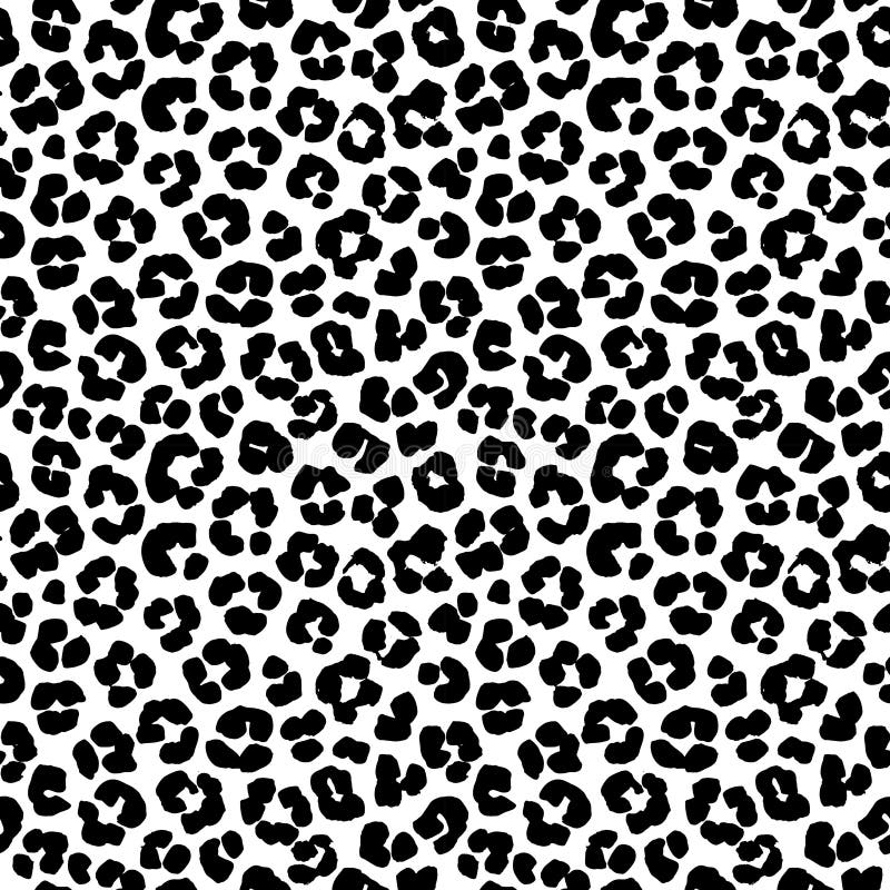 Vector illustration Leopard print seamless background pattern. Black and white. Vector illustration Leopard print seamless background pattern. Black and white