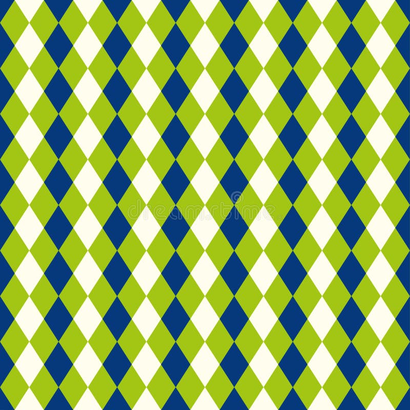 Seamless lime green and blue diamond harlequin background pattern texture. Vector format. Seamless lime green and blue diamond harlequin background pattern texture. Vector format.