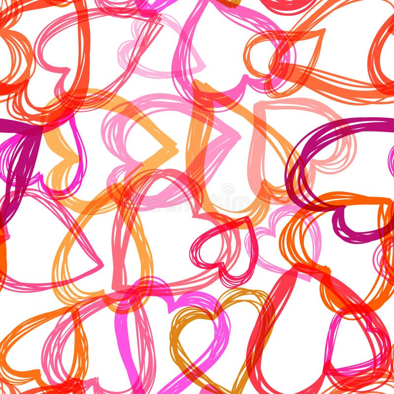 Άνευ ραφής υπόβαθρο καρδιών Doodle Αναδρομικό σκηνικό διακοπών για την ημέρα βαλεντίνων διανυσματική απεικόνιση Άνευ ραφής υπόβαθρο καρδιών Doodle Αναδρομικό σκηνικό διακοπών για την ημέρα βαλεντίνων διανυσματική απεικόνιση